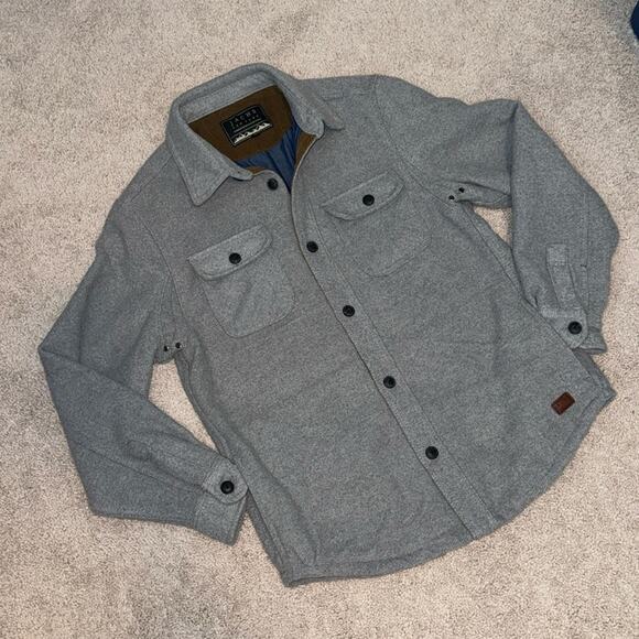 Jachs Gray Wool Black Button Down Jacket Men's Small - Picture 1 of 8